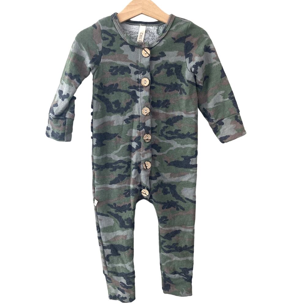 Childhoods Clothing Long Sleeved Romper Jumpsuit - Classic Camo - 2T